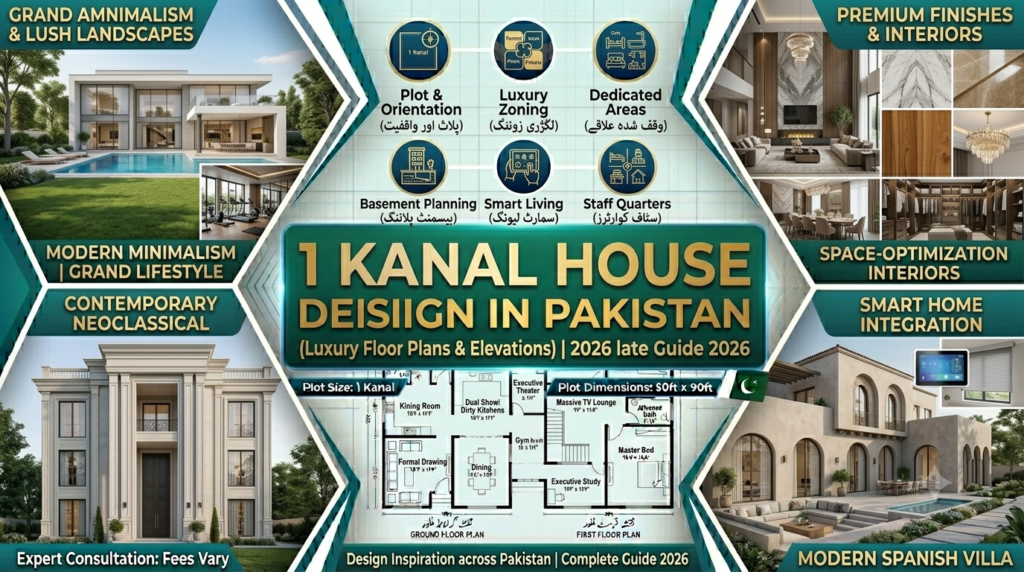 1 Kanal House Design in Pakistan: Luxury Floor Plans, Elevations & Modern Ideas [2026]